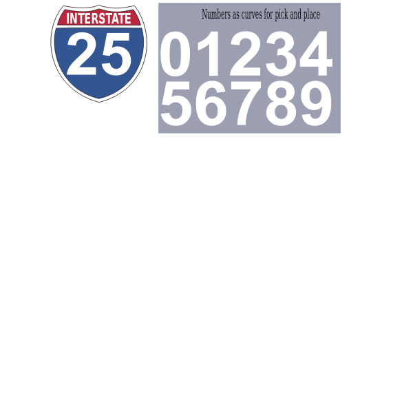 Interstate highway sign vector