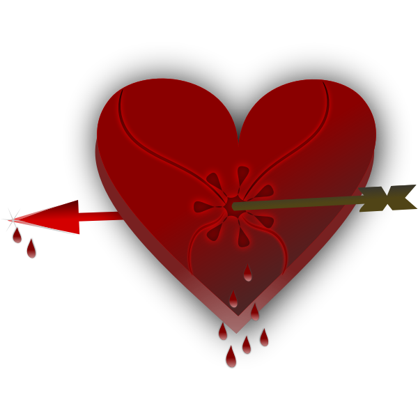 Broken heart vector image