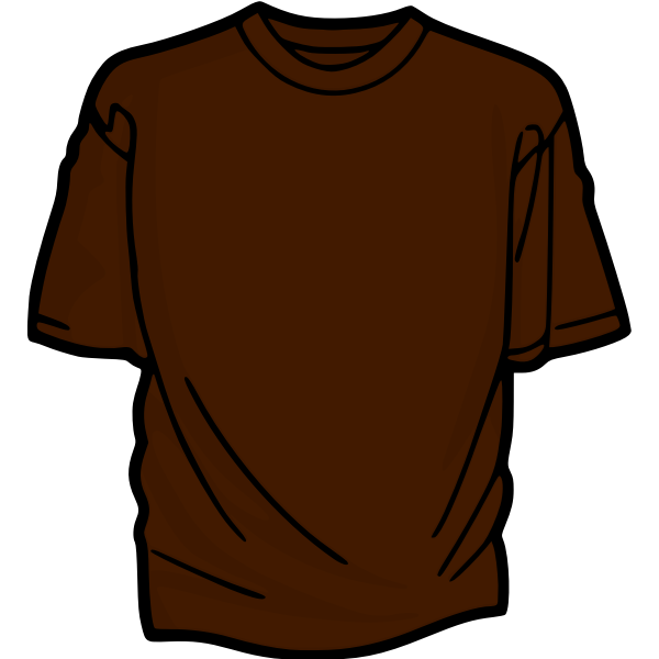 Brown t-shirt vector drawing