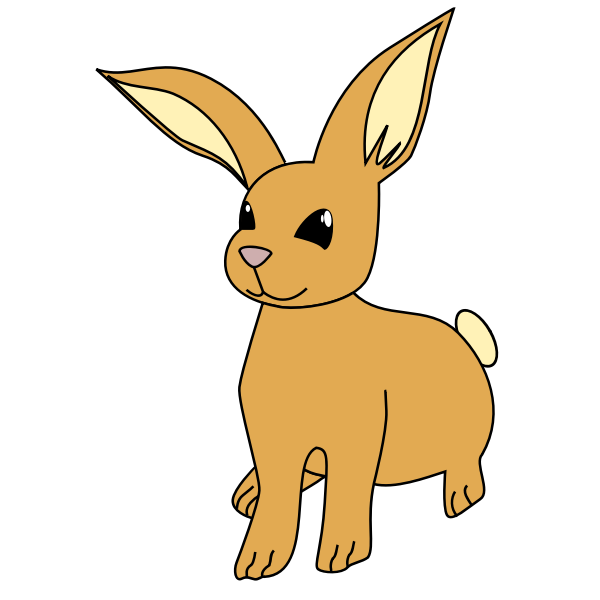 Bunny with long ears vector illustration