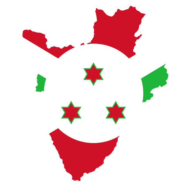 Burundi Flag Map