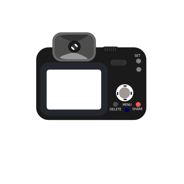 Camera back view vector image