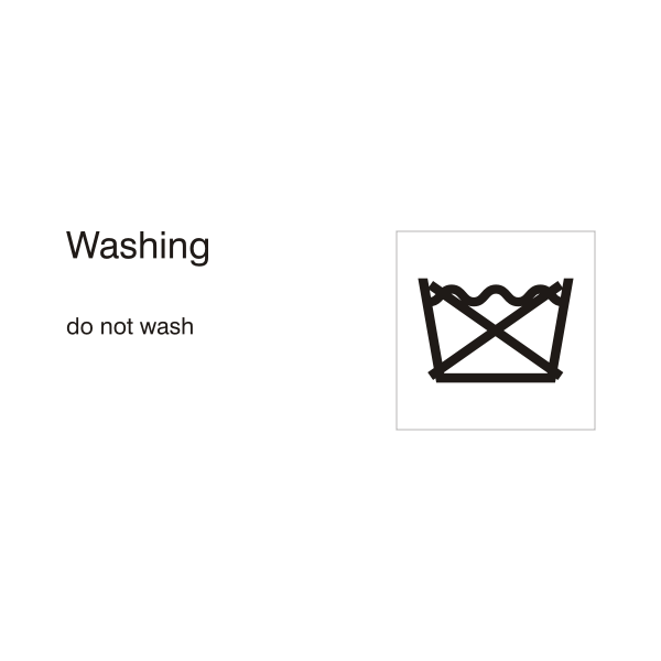 ''Do not wash'' symbol