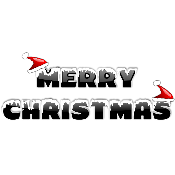 Merry Christmas text vector