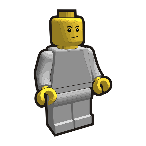 Image of children's building blocks hero guy