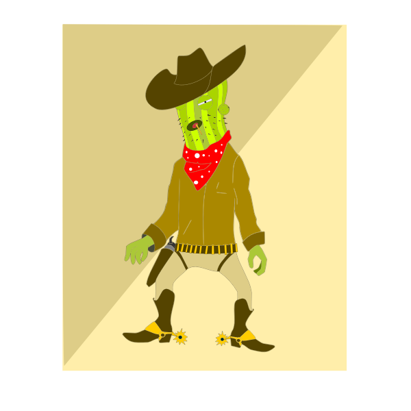 Cactus man vector clip art