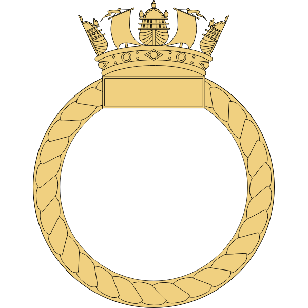 Navy ship badge vector image