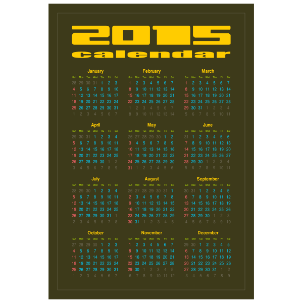 Calendar 2015