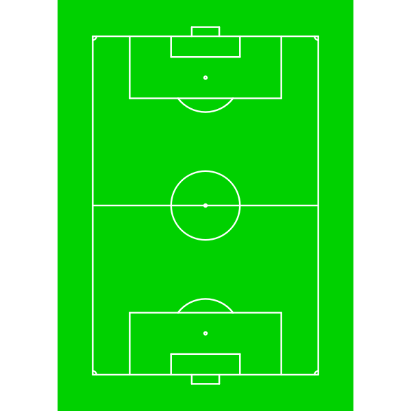 Green playing field vector illustration