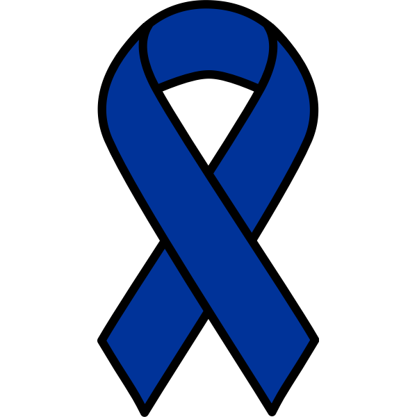 Blue ribbon symbol