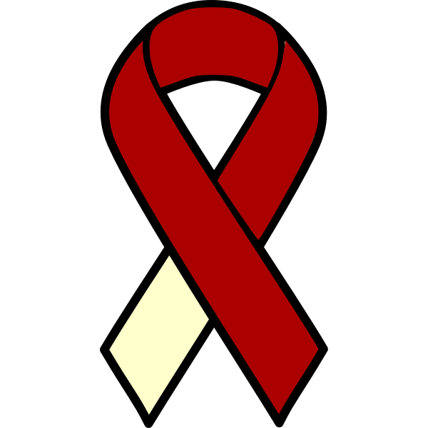 Red ribbon for cancer awareness