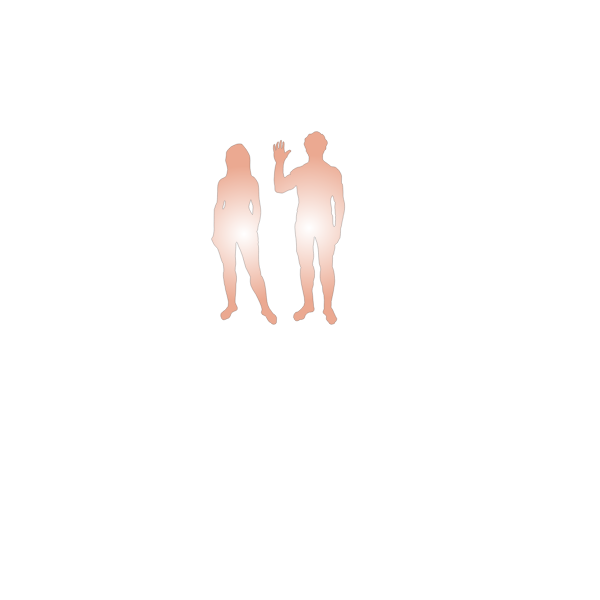 Man's and woman's silhouette