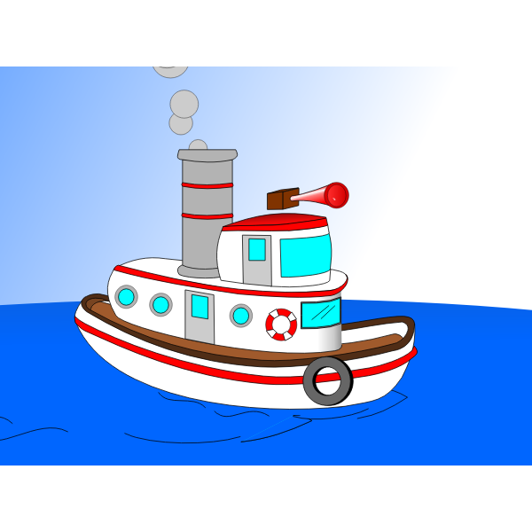 Animated Cartoon TugBoat 
