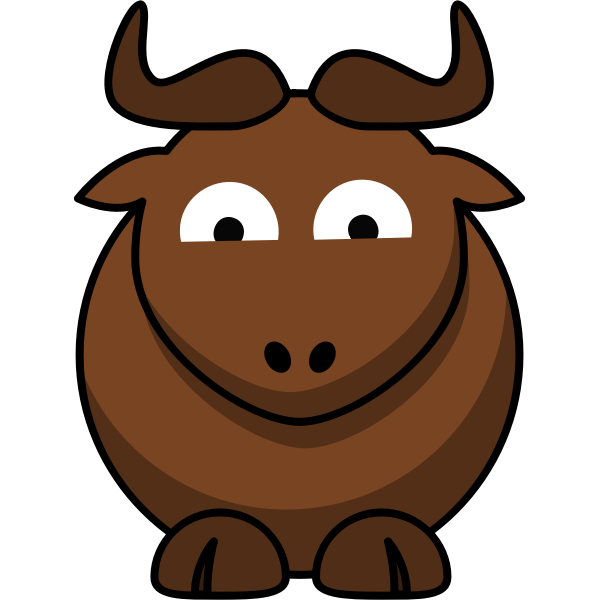 Cartoon image of a gnu