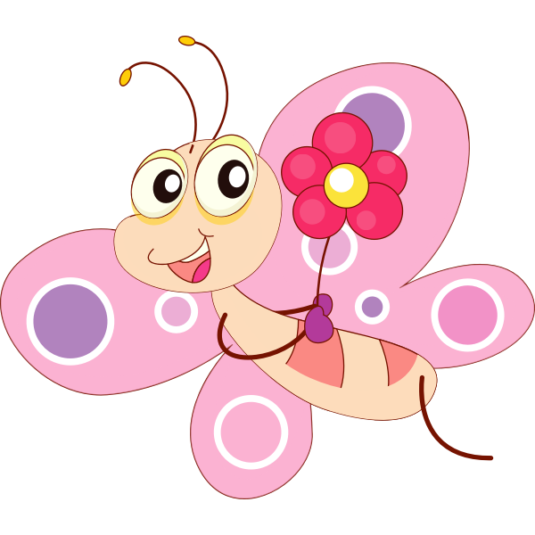 Cartoon butterfly art vector image