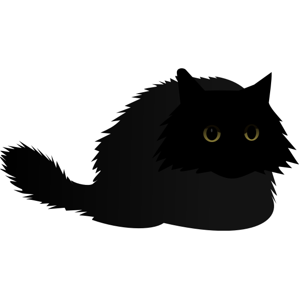 Cat black angry by Rones