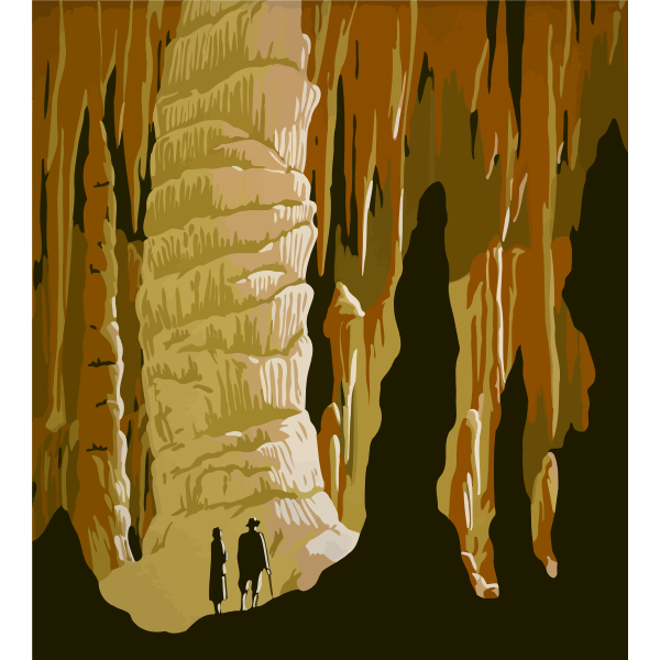 Cavern with people