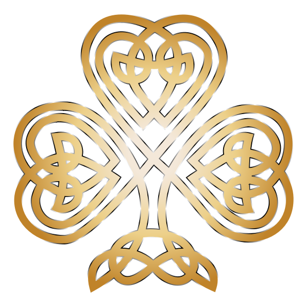 Vector illustration of modification of the Celtic shamrock