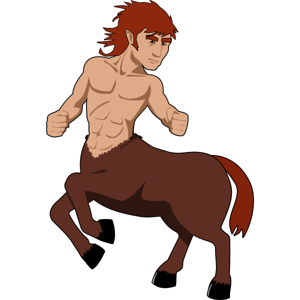 Vector graphics of redhead centaur