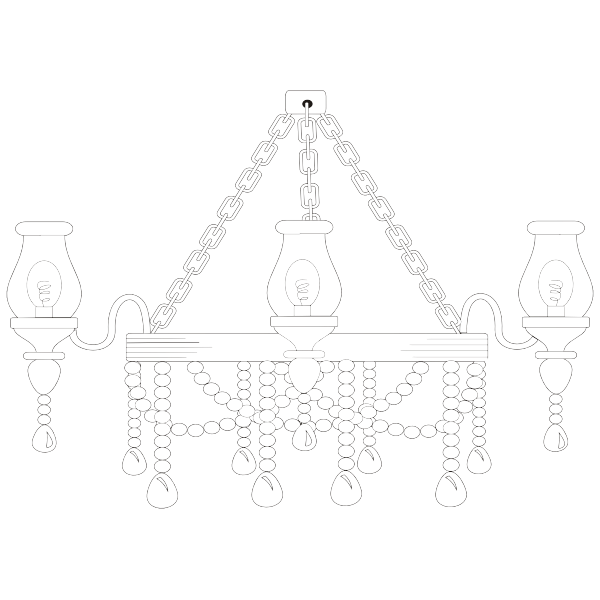 Chandelier Line Art