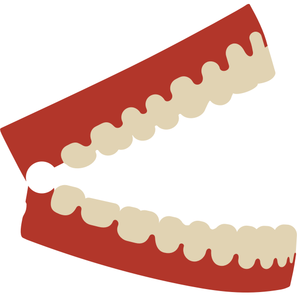 Chattering teeth with red base vector image