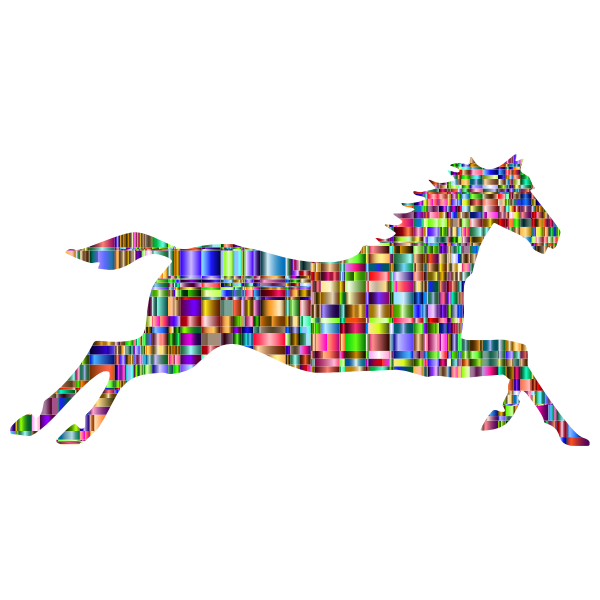 Checkered Chromatic Galloping Horse