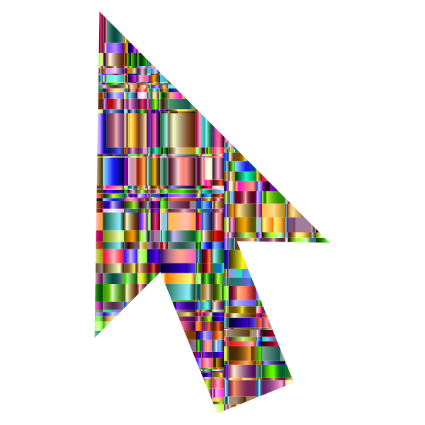 Checkered Chromatic Mouse Cursor Pointer