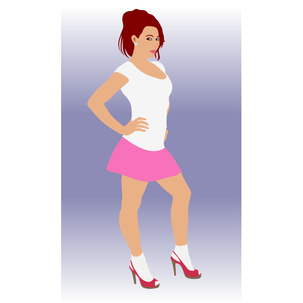 Cheerleader girl vector graphics