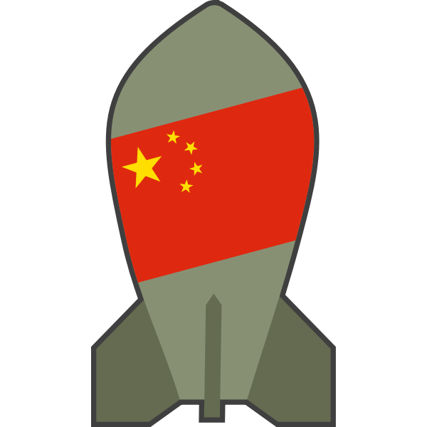 Vector clip art of hypothetical Chinese nuclear bomb