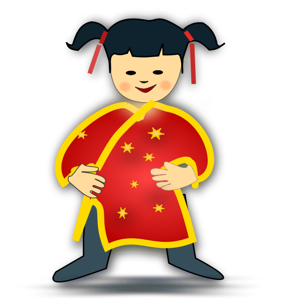 Chinese girl vector