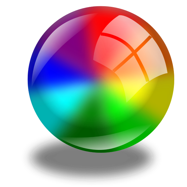 Colorful orb vector graphics