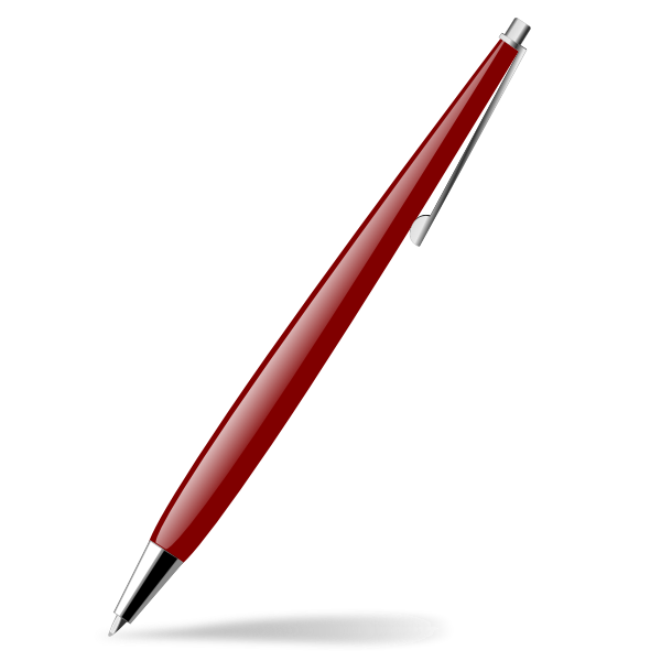 Red glossy pen vector image