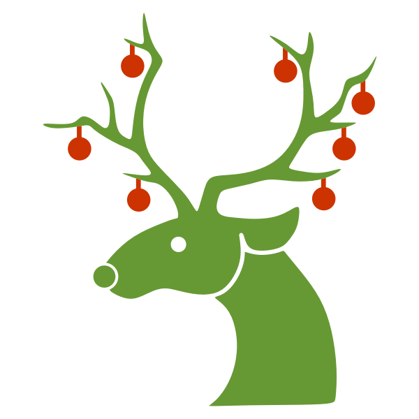 Christmas reindeer silhouette