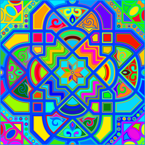 Chromatic Geometric Line Art 7