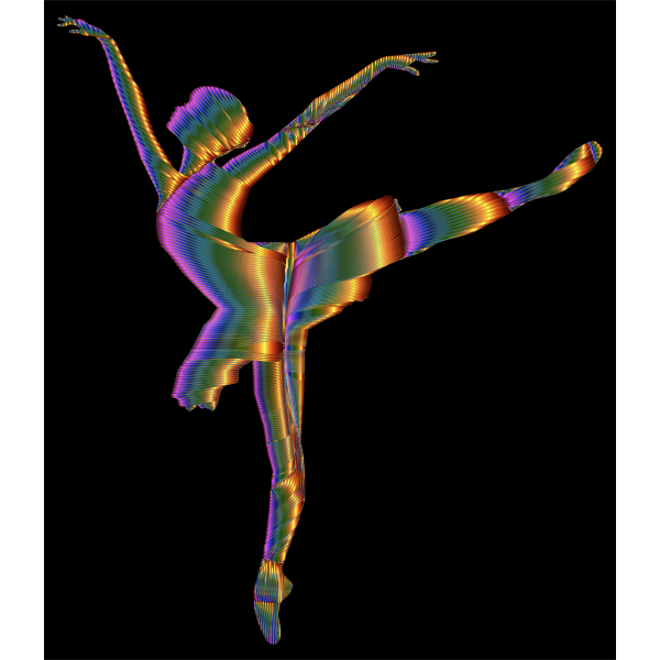 Chromatic Graceful Ballerina Silhouette