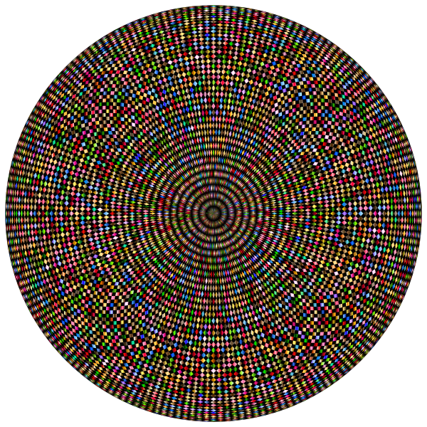 Chromatic Hypnotic Checkered Mandala