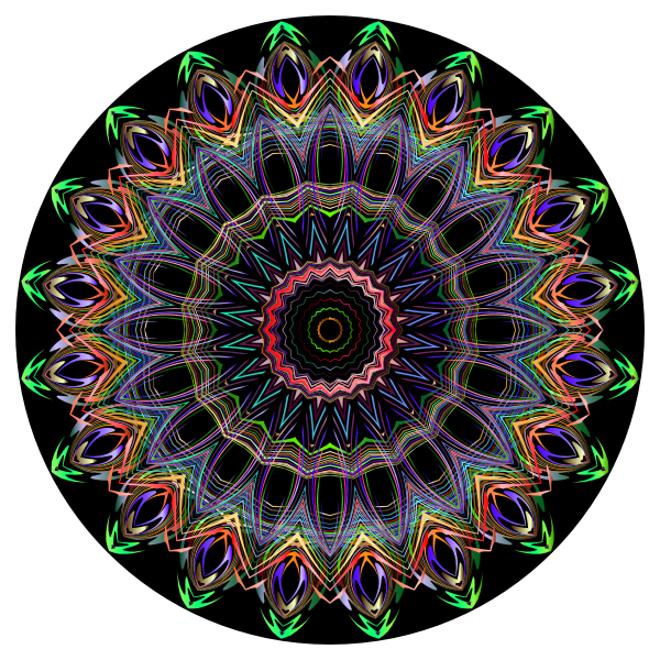 Chromatic Mandala Line Art