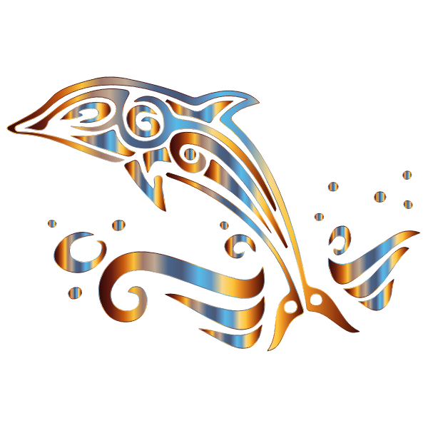 Chromatic Tribal Dolphin No Background