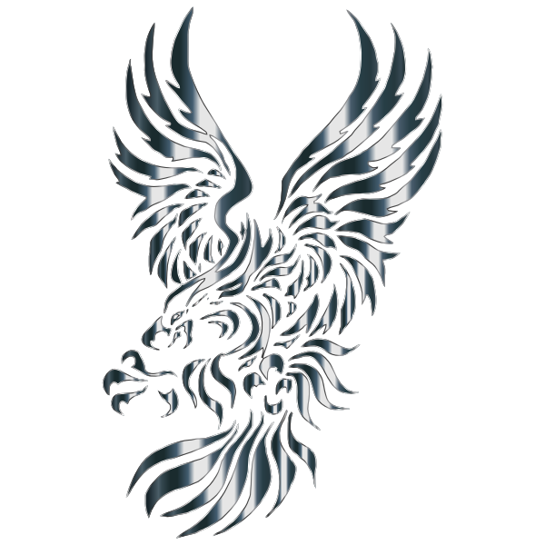 Chromatic Effect Heraldic Tribal Eagle No Background