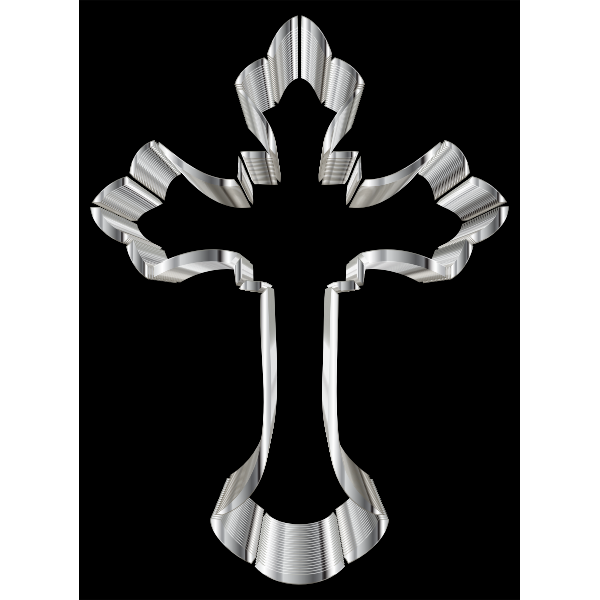 Chrome Ornate Cross