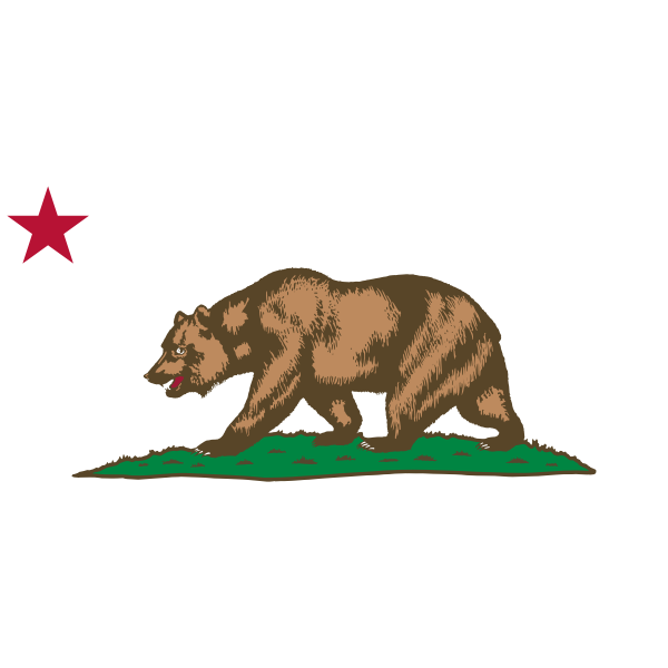 Clipart Flag of California Star Bear Plot