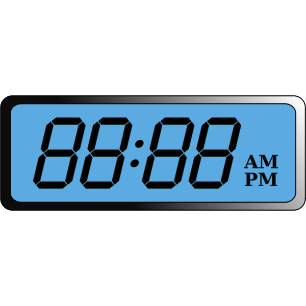 Digital LCD clock vector image