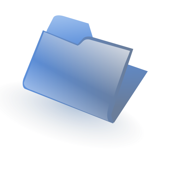 Blue closed folder vector image