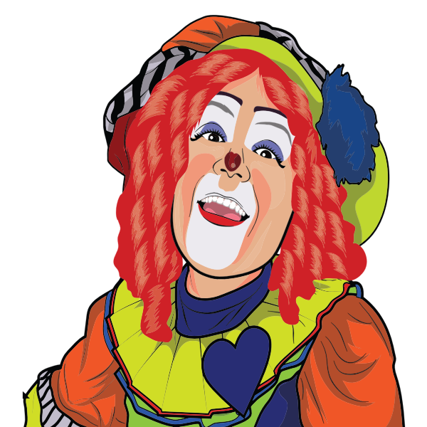 Colorful clown illustration