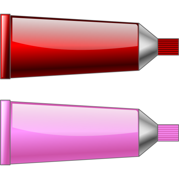 Vector graphics of red and pink colour tubes