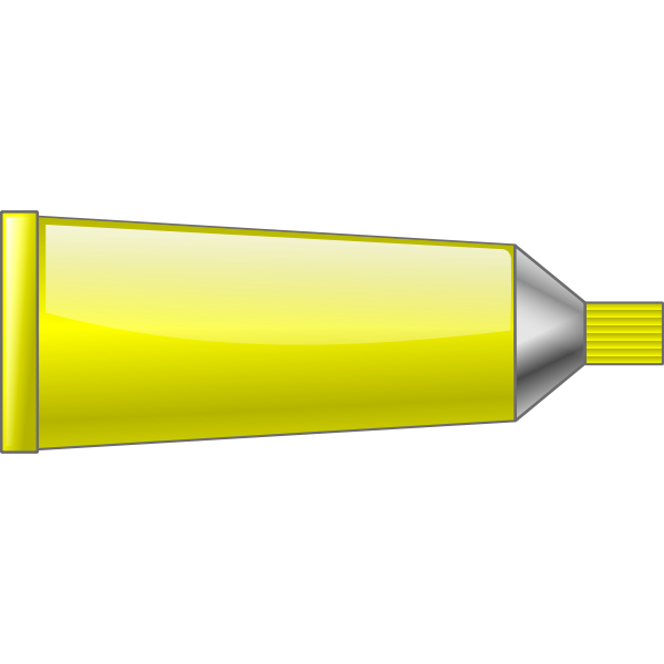 Vector graphics of yellow colour tube