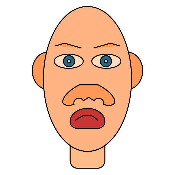 Human head vector image