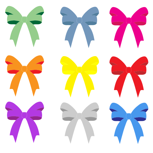 Colorful bows collection