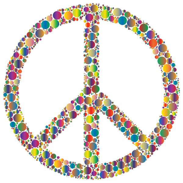 Colorful Circles Peace Sign 5