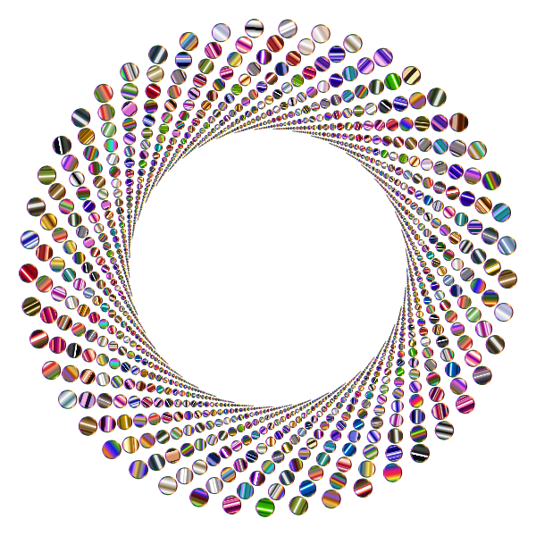 Colorful Circles Shutter Vortex 8 Variation 2 No Background